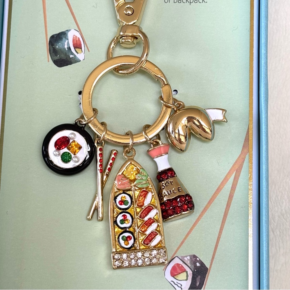 True to Form Sushi Dinner Date Key Chain / Bag Charm - Picture 4 of 5